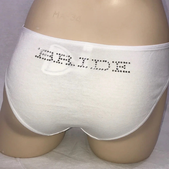 “BRIDE” Size Small Bedazzled Pantie New With Tags. - Picture 1 of 3